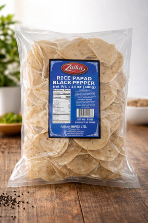 Zaika Rice Papad Black Pepper